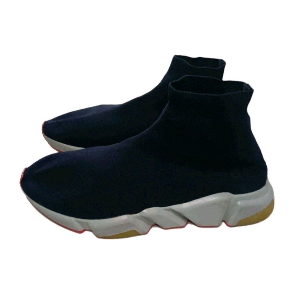 Balenciaga BB Logo Speed Trainer Sock Sneakers Men's Size: 12 | EU 45 Blue